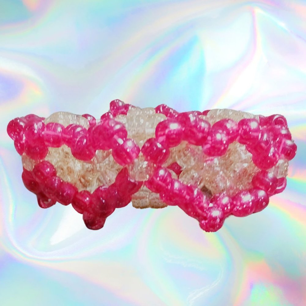 MIni Kandi Cuff Hearts Gold Sparkly